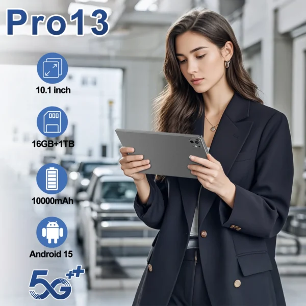 【Global Version】2025 New Original Tab Pro 13 PC 16G+1TB 10.1“” HD 4K Android 15 10000mAh 5G Dual SIM Phone Call WiFi GPS Tablet - AliExpress - Image 3