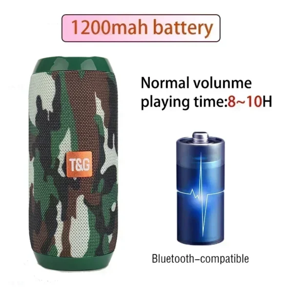 Portable Speaker Wireless Bluetooth-compatible Subwoofer Outdoor Waterproof Loudspeaker Stereo Surround Support FM RadioTF - AliExpress 44 - Image 2